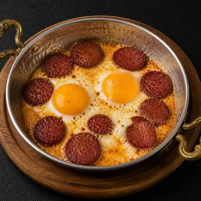 Sahanda Sucuklu Yumurta