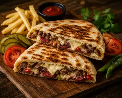 Kavurmalı Bazlama Tost